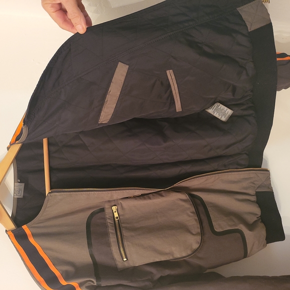 P. E NATION jacket.  Size XS, oversized. Dark green with bright  orange  lines . - Picture 3 of 4